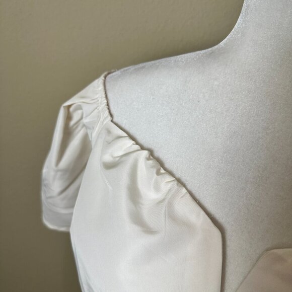 NEW NWT EXPRESS Floral Cropped Off Shoulder Blouse Shirt Top Size Large - Picture 5 of 11